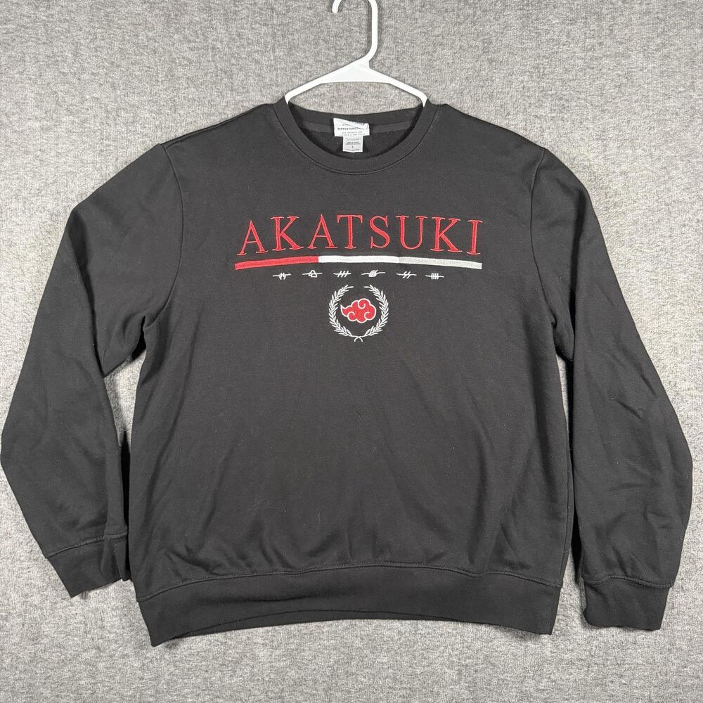 Naruto Shippuden Akatsuki Ripple Junction Crewneck Sweatshirt Mens Large Black